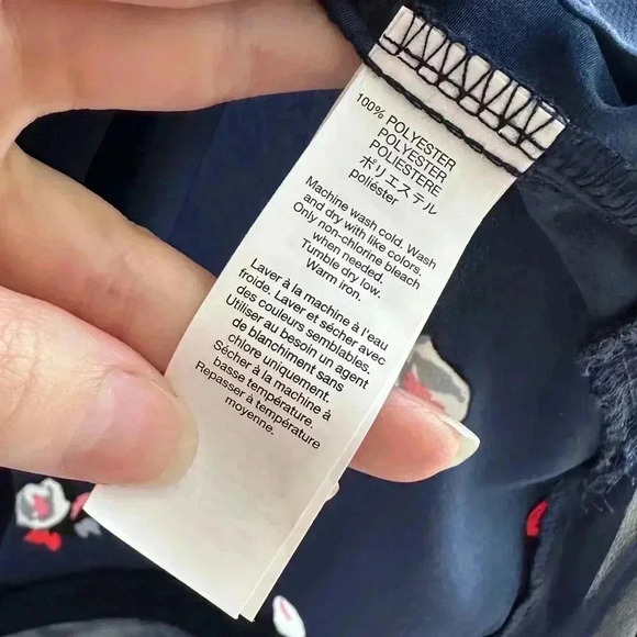 GAP Navy Blue Tank Top with Flowers, Square Tank Top, Layering Tank, Size Small - Picture 6 of 16